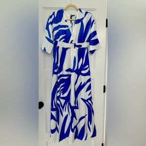NWT blue and white maxi dress